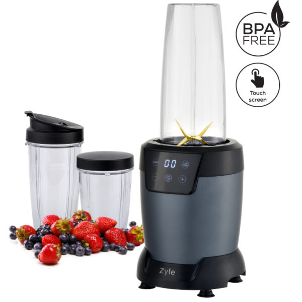 ZYLE Kokteiļu blenderis ZY002BL | 1200 W, ar titānu pārklāti asmeņi, 28000 apgr./min., LCD ekrāns