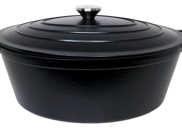 ZYLE Emaljēts Čuguna Katls ZY036BKI (Ovāls) | 7.7 L, Ø 36 cm, Piemērots Cepeškrāsnīm un Indukcijai