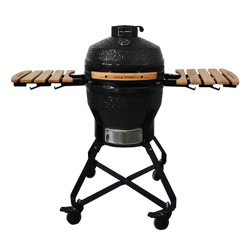 01_ZY18KSBLSET ZYLE Kamado Grils ZY18KSBLSET | 45 cm (18 collas), Pelnu atvilktne, GARANTIJA VISAM EKSPLUATĀCIJAS LAIKAM, Melns - Image 1