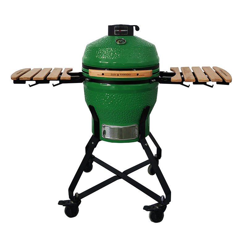 01_ZY18KSGRSET ZYLE Kamado Grils ZY18KSGRSET | 45 cm (18 collas), GARANTIJA VISAM EKSPLOATĀCIJAS LAIKAM, Melns - Image 1