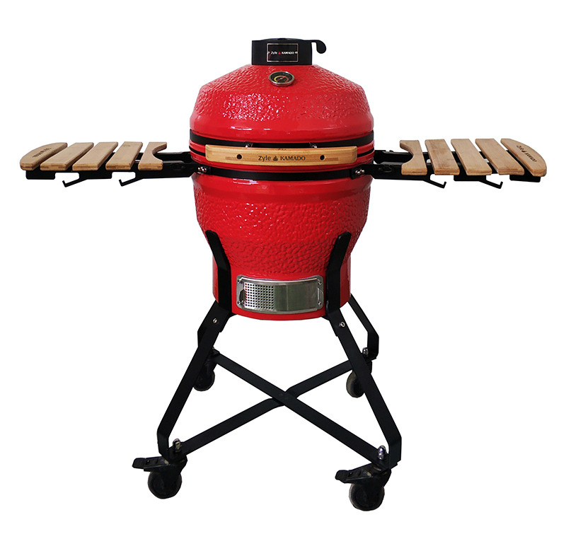 01_ZY18KSRDSET ZYLE Kamado Grils ZY18KSRDSET | 45 cm (18 collas), GARANTIJA VISAM EKSPLUATĀCIJAS LAIKAM, Sarkans - Image 1