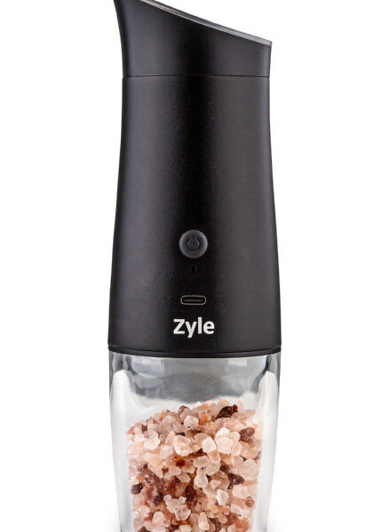 ZYLE Elektriskā Sāls un Piparu Dzirnaviņas ZY206BGR | Uzlādējamas (USB), Automātiskas (Apgriežot), Regulējams Rupjums