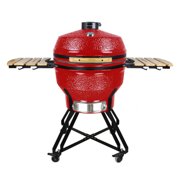 ZYLE Kamado Grils ZY26KSRDSET | 66 cm (26 collas), Pelnu atvilktne, VISU EKSPLUATĀCIJAS LAIKU GARANTIJA, Sarkans
