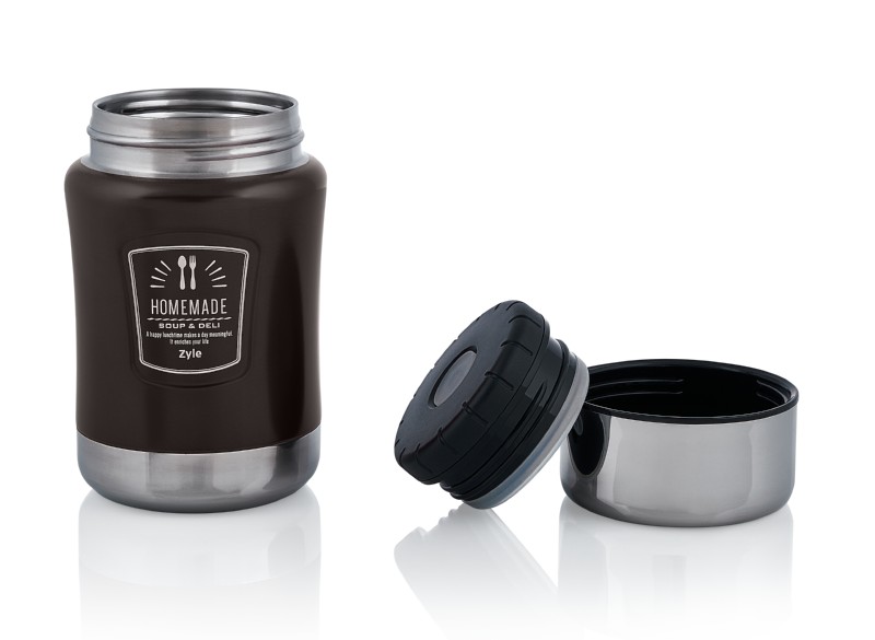 02_ZY0500BRFC ZYLE „HomeMade“ Pārtikas Termoss ZY0500BRFC 0.5 L | Brūns, Uztur Siltumu 14 Stundas, Vakuuma Izolācija - Image 1
