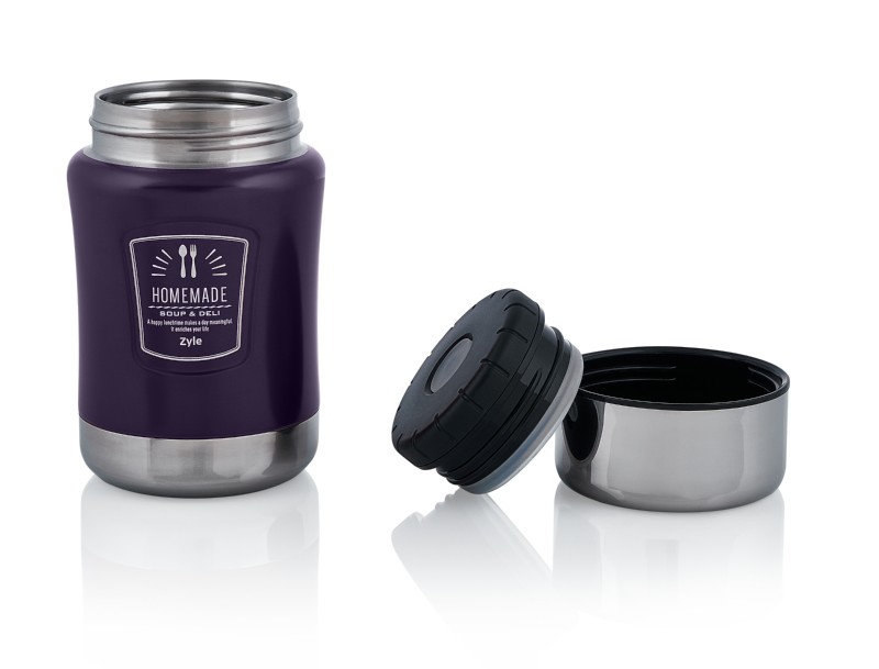 02_ZY0500PLFC ZYLE „HomeMade“ Pārtikas termoss ZY0500PLFC 0.5 L | Violets, Uztur karstumu 14 stundas, Vakuuma izolācija - Image 1