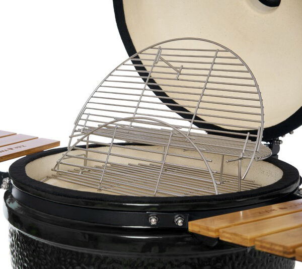 ZYLE Kamado Grils ZY24BLSET | 61 cm (24 collas), GARANTIJA VISAM EKSPLUATĀCIJAS LAIKAM, Pilns Piederumu Komplekts, Melns