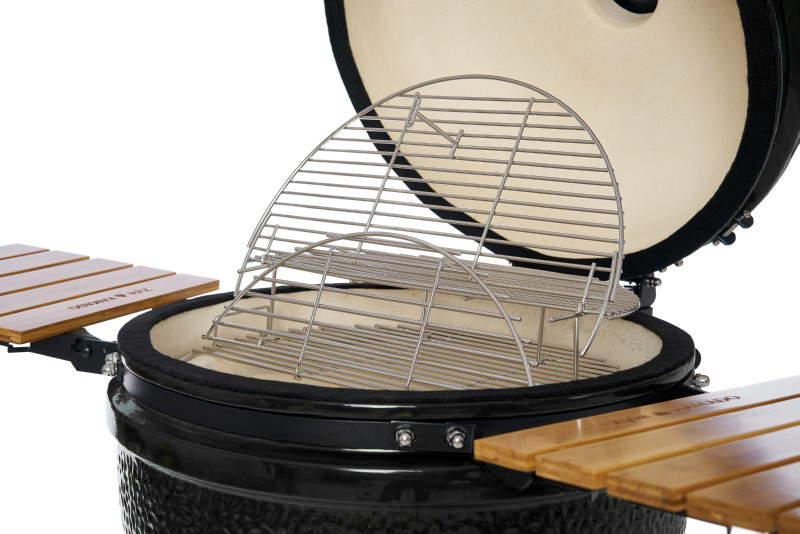 04_ZY24BLSET ZYLE Kamado Grils ZY24BLSET | 61 cm (24 collas), GARANTIJA VISAM EKSPLUATĀCIJAS LAIKAM, Pilns Piederumu Komplekts, Melns - Image 1