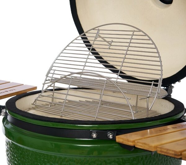 ZYLE Kamado Grils ZY24GRSET | 62 cm (24 collas), VISA MŪŽA GARANTIJA, Pilns Piederumu Komplekts, Zaļš