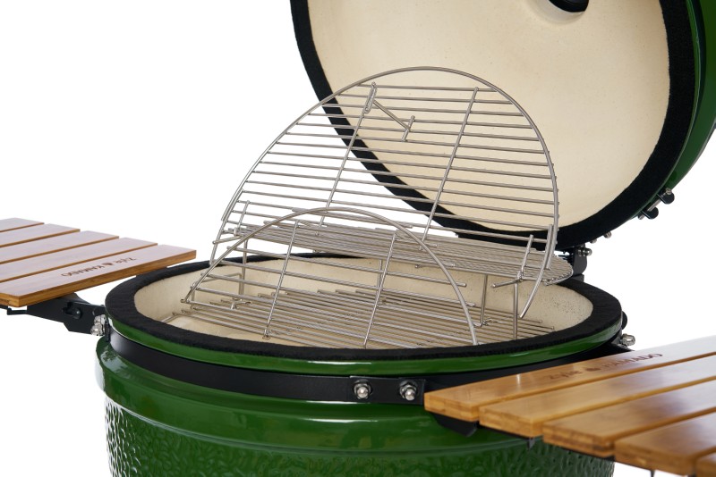 04_ZY24GRSET ZYLE Kamado Grils ZY24GRSET | 62 cm (24 collas), VISA MŪŽA GARANTIJA, Pilns Piederumu Komplekts, Zaļš - Image 1