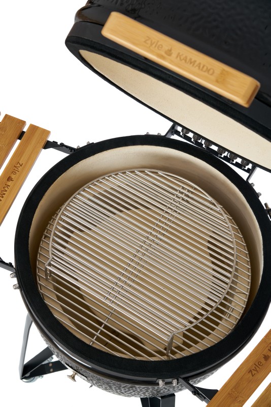 04_ZY27BLSET ZYLE Kamado Grils ZY27BLSET | 69 cm (27 collas), GARANTIJA VISAM EKSPLUATĀCIJAS LAIKAM, Pilns Piederumu Komplekts, Melns - Image 1