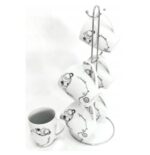 "Violet" keramikas krūzītes ar statīvu MDL-503