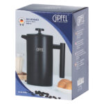 GIPFEL Kafijas kanna French Press Deluxe Black 52423 | 1 L, Dubultsienas, Melns matēts - Image 4