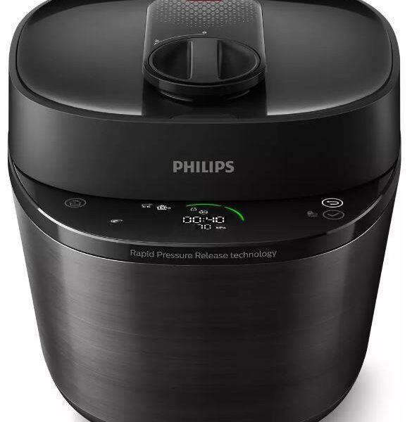Philips Elektriskā plīts HD2151/40, 5 L, 1000 W | 35 programmas, Sensorvadība, Melna