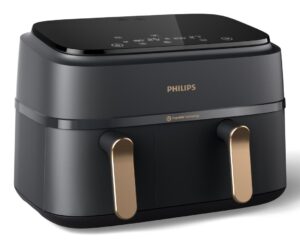Philips Airfryer XXL NA352/00 3000 serija | 9 L, 2750 W, Dvigubas krepšys, Juoda/Bronzinė