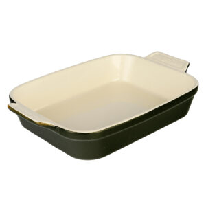 GIPFEL Keraminė kepimo forma Majolica 3910 | 30.5x19.5 cm, Tamsiai žalia, Karščiui atspari