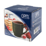 GIPFEL Keraminis puodelis Majolica 3925 | 250 ml, Tamsiai žalias, Ilgai išlaiko šilumą