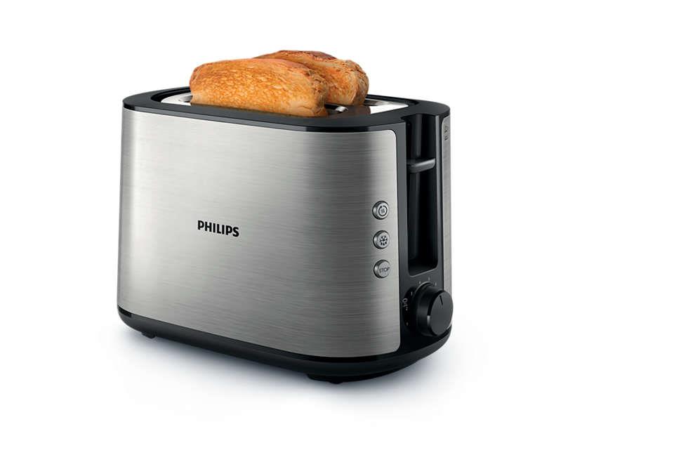 5e77c821-4d78-4200-a2f6-0ef922e06bcf Philips Toaster HD2650/90, 950 W, Nerūsējošais tērauds | 8 iestatījumi, Integrēts statīvs - Image 1
