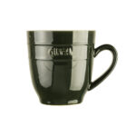 GIPFEL Keraminis puodelis Majolica 3925 | 250 ml, Tamsiai žalias, Ilgai išlaiko šilumą