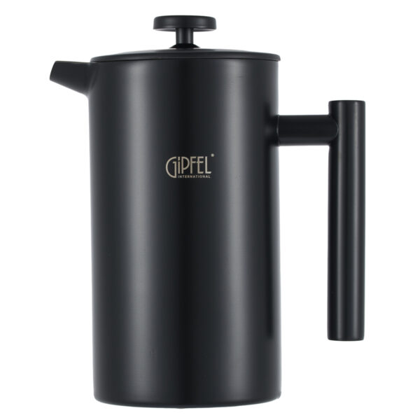 GIPFEL Kavinukas French Press Deluxe Black 52423 | 1 L, Dvigubos sienelės, Juodas matinis