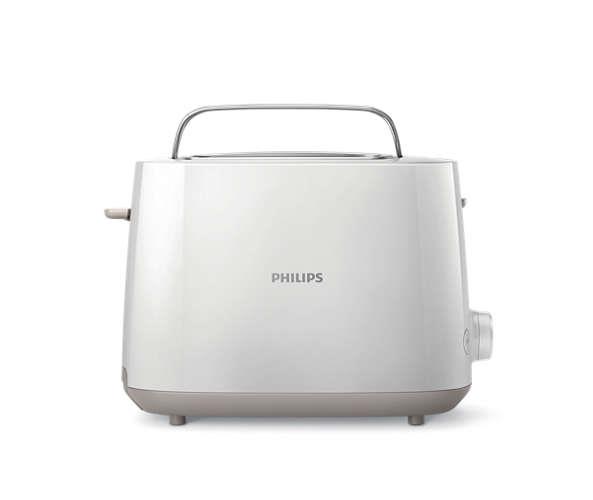 Philips tosteris HD2581/00, 900 W, balts | 8 iestatījumi, Integrēts paliktnis