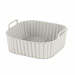 BERLINGER HAUS Silikoninis Indas Karšto Oro Gruzdintuvei BH8884 | 21x21x9 cm, Kreminė Spalva