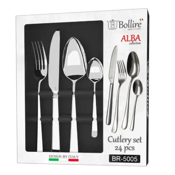 Bollire Stalo įrankių rinkinys ALBA BR-5005, 24 vnt. | Nerūdijantis plienas, Veidrodinis