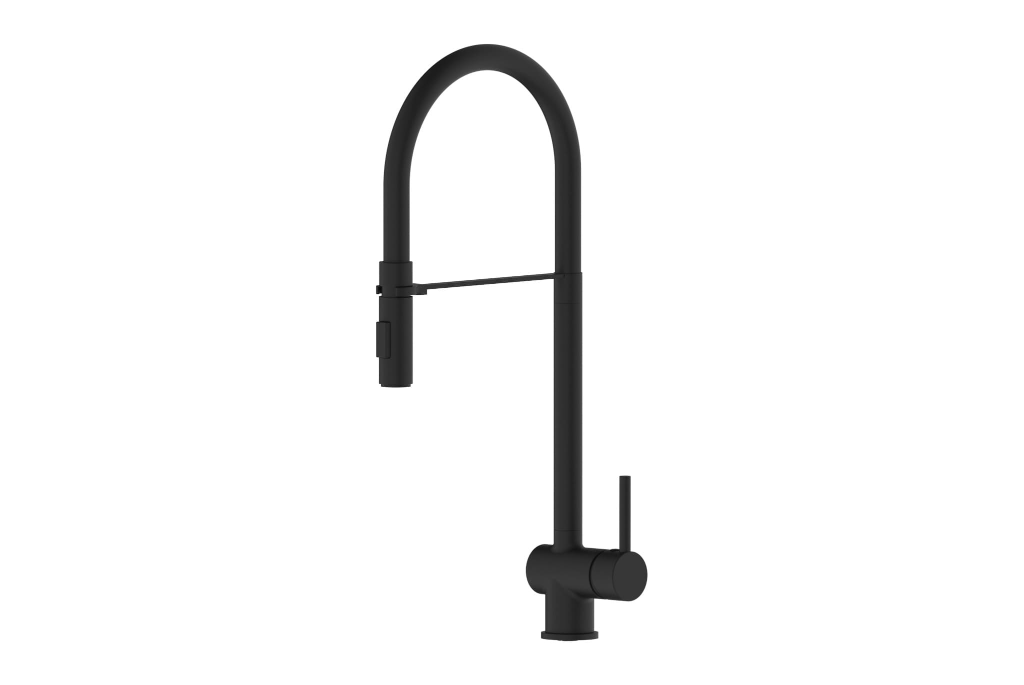 Edel-Black GÜNTER&HAUER Virtuves Maisītājs EDEL Black | Izvelkama Šļūtene, 360° Rotācija, Matēta Melna Apdare - Image 1