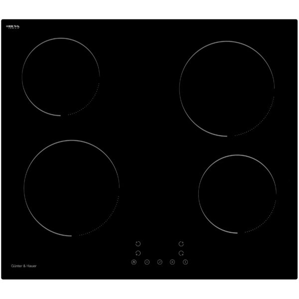 Elektriskā plīts virsma Hauer Elektriskā plīts virsma CER 640 | 4 gatavošanas zonas, 60 cm, Sensoru vadība