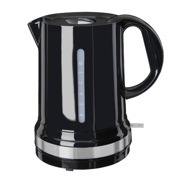 Gutfels Elektriskā tējkanna WATER 2010 S | 1.7 L, 2200 W, Nerūsējošais tērauds/Plastmasa, Melna