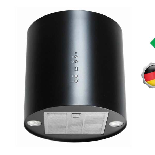 Vlano Sienas tvaika nosūcējs BRION Black | 1000 m³/h, IONways attīrīšana, A energoefektivitātes klase