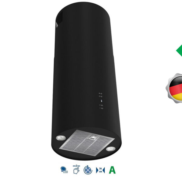 Vlano Telpisks nosūcējs ROLL 36 Black | 1000 m³/h, Perimetrālā nosūkšana, A enerģijas klase