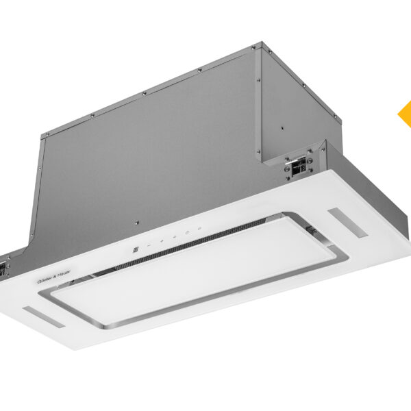 Günter & Hauer Iebūvējamais tvaika nosūcējs ATALA 1060 GLW | 1200 m³/h, Perimetrālā vilkme, Balts stikls