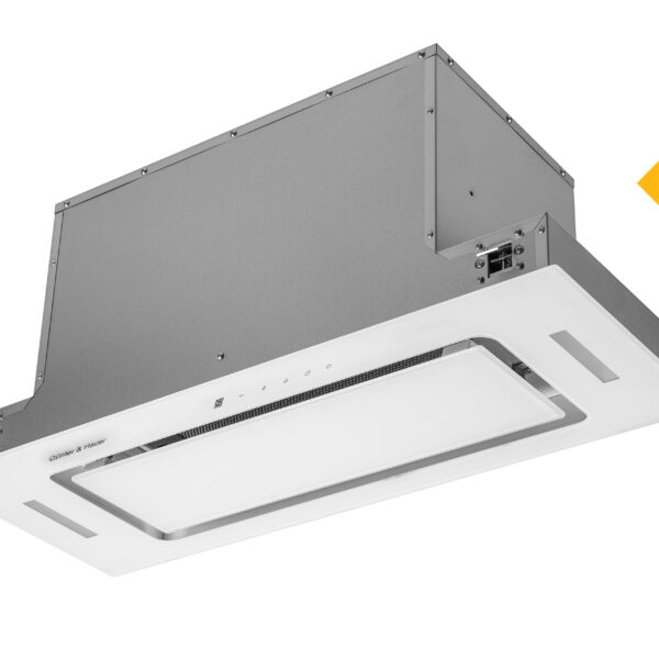 Günter & Hauer Iebūvējamais tvaika nosūcējs ATALA 1075 GLW | 1200 m³/h, Perimetrālā vilkme, Balts stikls