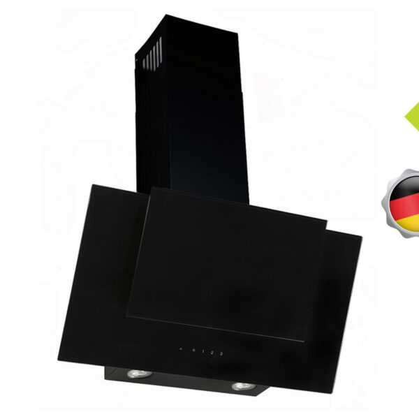 Vlano Sienas tvaika nosūcējs LESTO 60 Black | 405 m³/h, Perimetrālā vilkme, B enerģijas klase, 60 cm