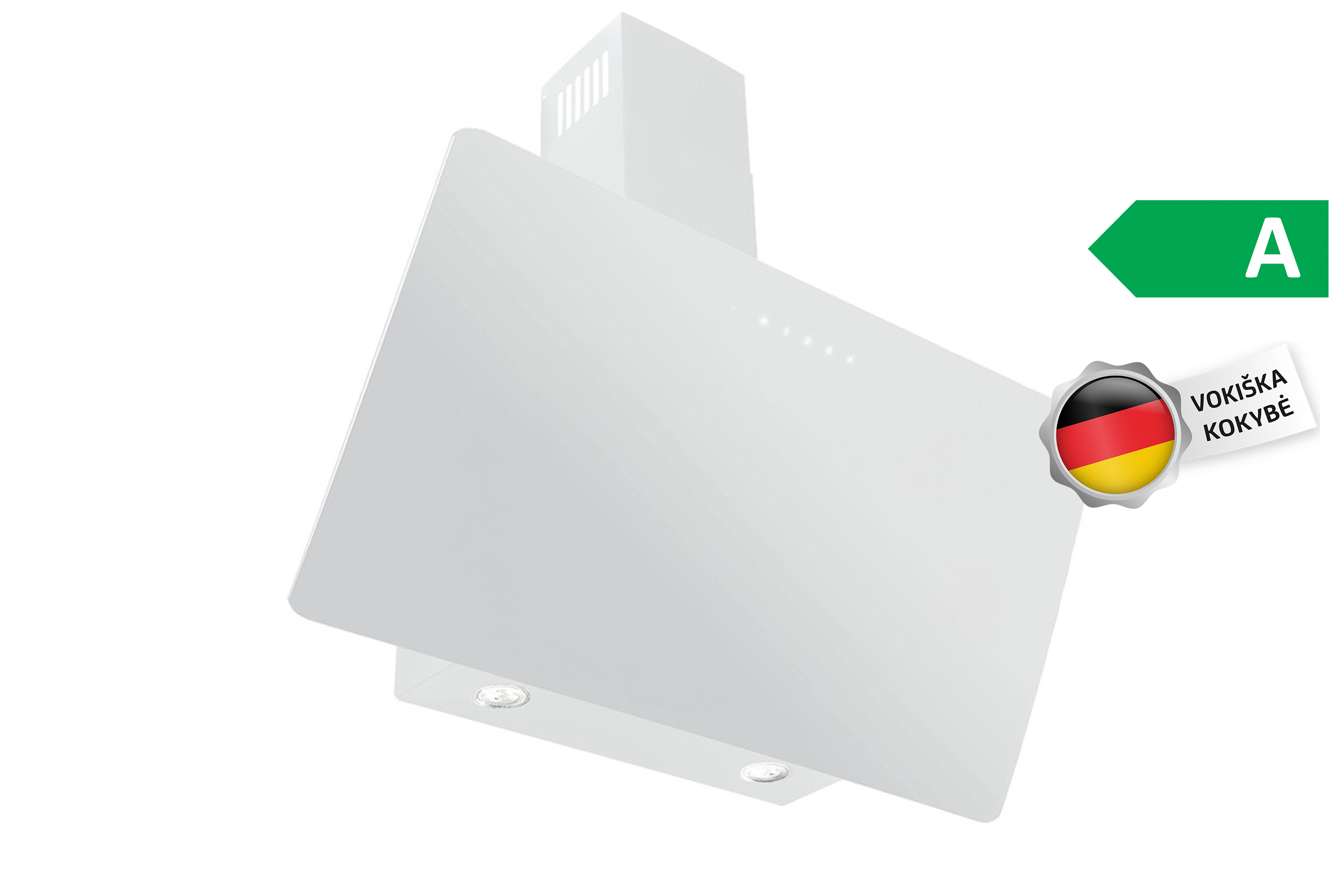 Gartraukis-Vlano-MELIA-90-WH-Baltas Vlano Sienas tvaika nosūcējs MELIA 90 WH | 1000 m³/h, Perimetrālā vilkme, A enerģijas klase, 90 cm - Image 1