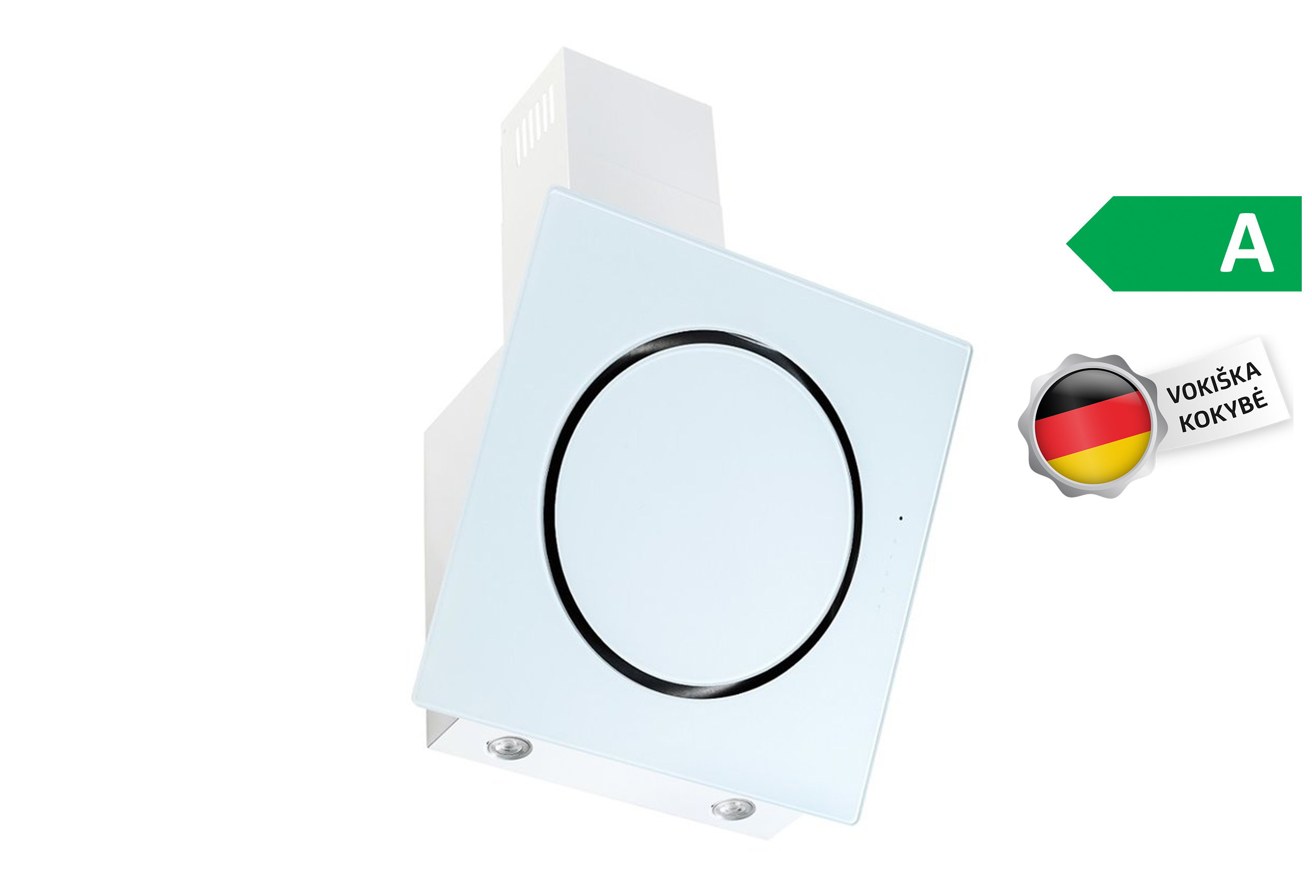 Gartraukis-Vlano-PLANET-60-White-Baltas Vlano Sienas tvaika nosūcējs PLANET 60 White | 1000 m³/h, A enerģijas klase, Perimetrālā sūkšana - Image 1