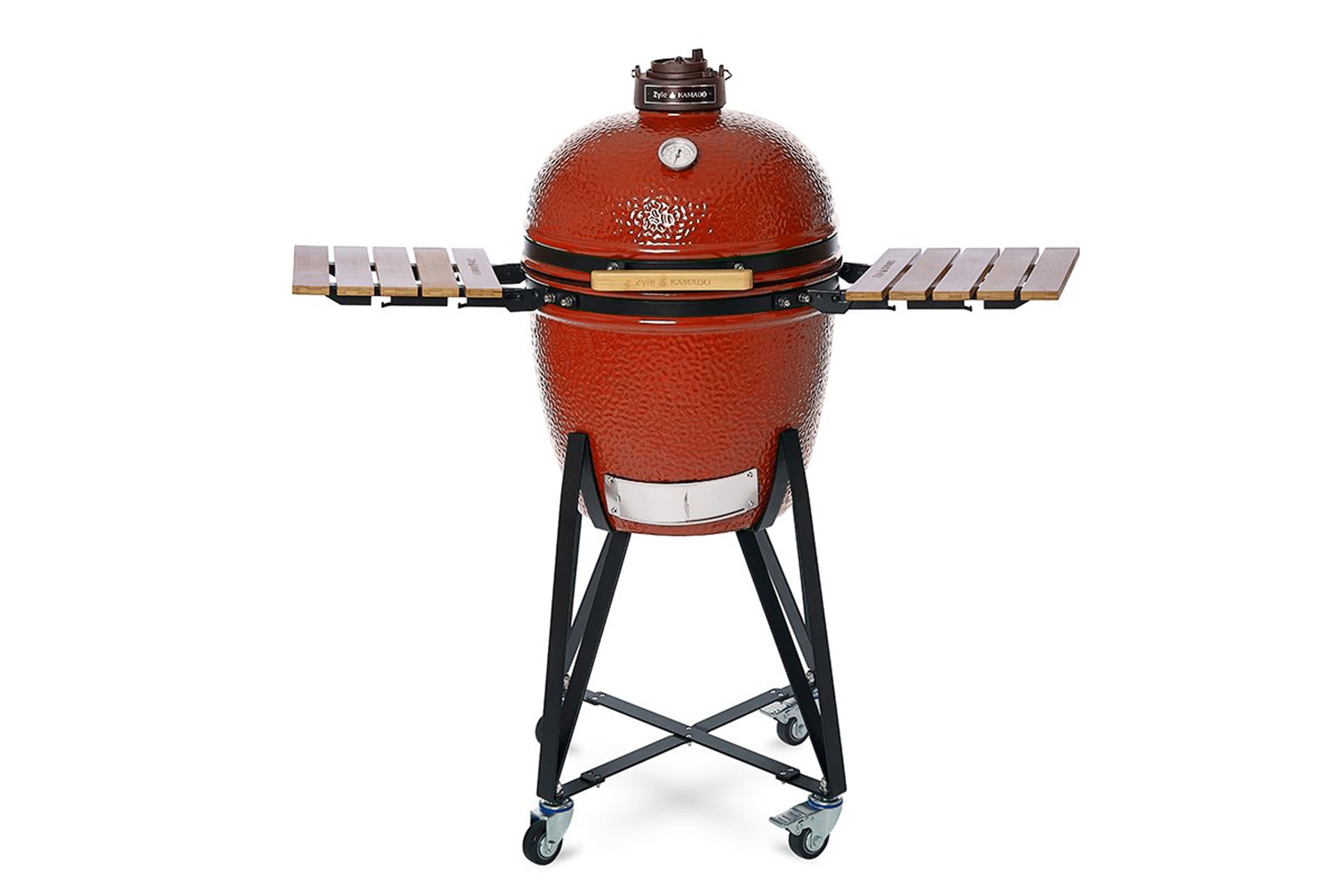 Grilius-ZY22RDSET-1 ZYLE Kamado Grils ZY22RDSET | 56 cm (22 collas), GARANTIJA VISAM EKSPLUATĀCIJAS LAIKAM, Sarkans - Image 1