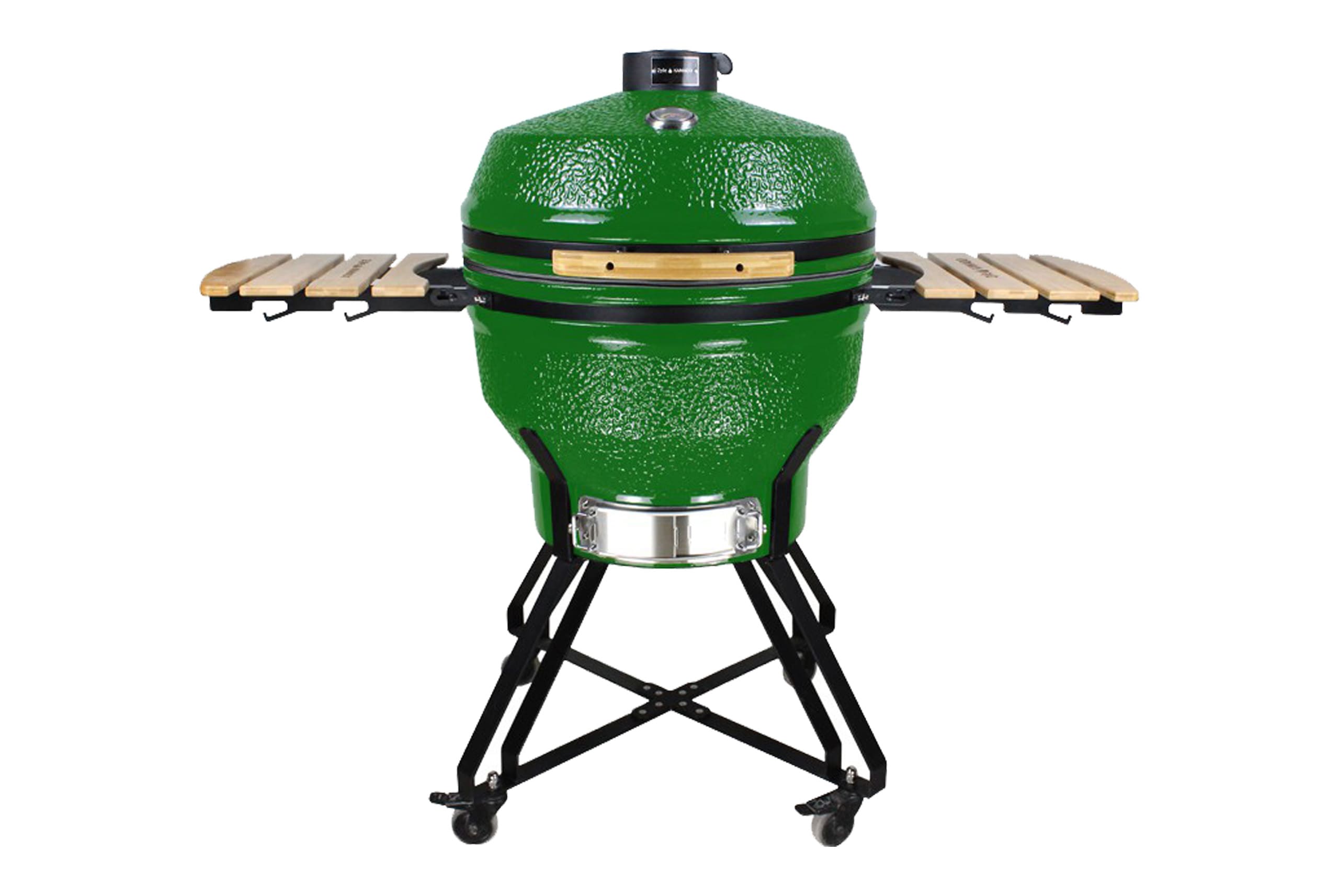 Grilius-ZY26KSGRSET-1-1 ZYLE Kamado Grils ZY26KSGRSET | 66 cm (26 collas), Pelnu atvilktne, GARANTIJA VISAM EKSPLUATĀCIJAS LAIKAM, Zaļš - Image 1