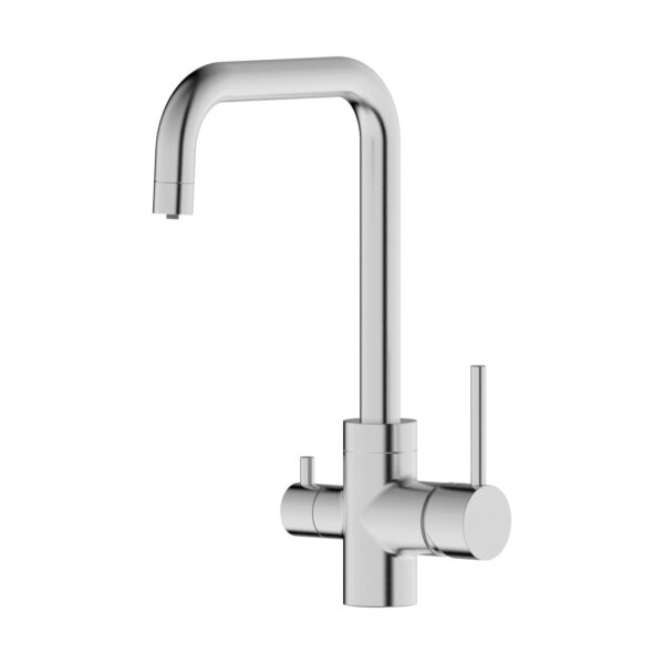 HÜGEL Brush Günter&Hauer virtuves jaucējkrāns GÜNTER&HAUER Virtuves Jaucējkrāns HÜGEL Brush | Divas Sviras, Filtrēta Ūdens Savienojums, 360° Rotācija