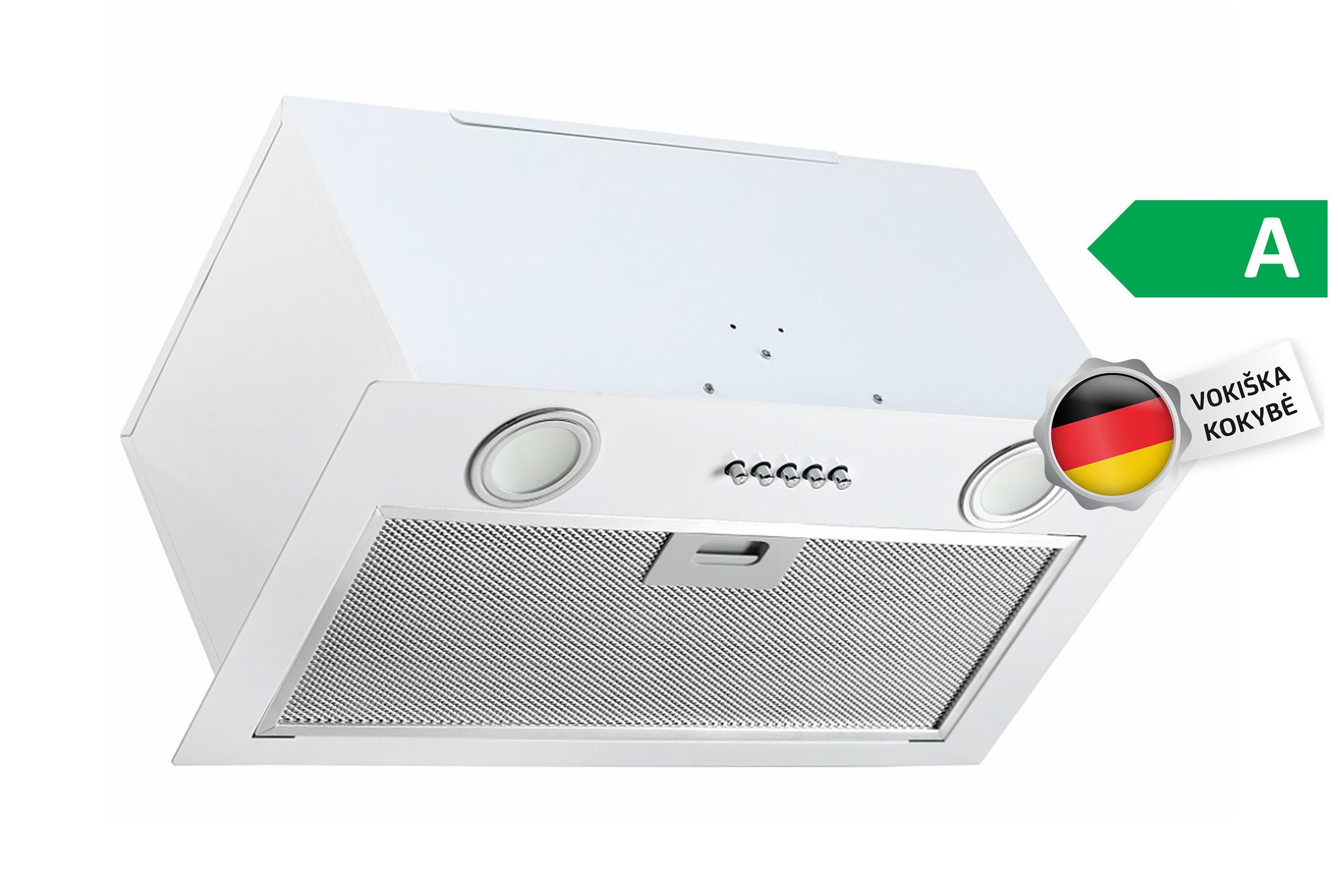 Imontuojamas-Gartraukis-Vlano-GT-52-WH-Balta-2 Vlano Iebūvējams tvaika nosūcējs GT 52 WH | 800 m³/h, A enerģijas klase, Balts, 52 cm - Image 1