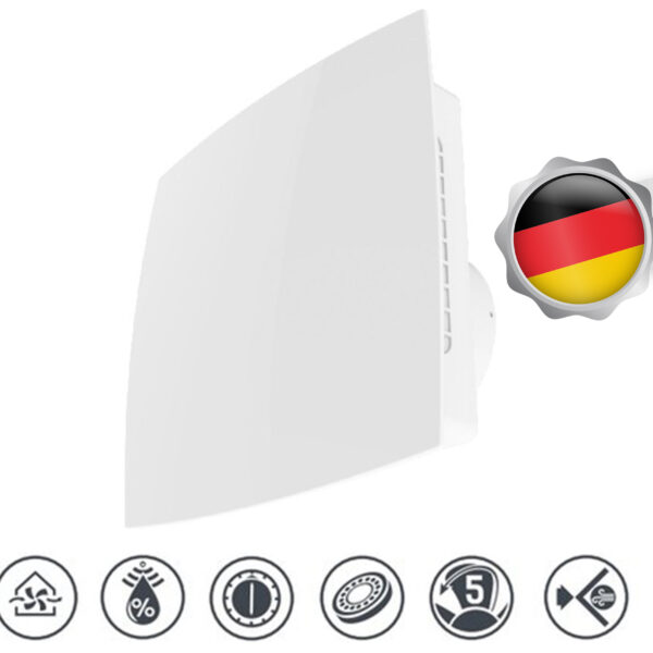 Vlano Izplūdes ventilators 100 AV TH | Ø 100 mm, Taimeris, Mitruma sensors