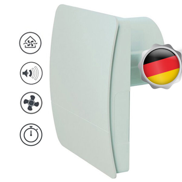 Vlano Izplūdes ventilators 100 Vair Duo T | Ø 100 mm, Hermētisks vāks, Taimeris