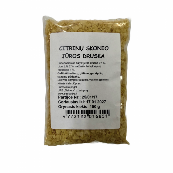 JŪROS DRUSKA Citrininė | 150 g, Su Ciberžole, Gaivus Aromatas