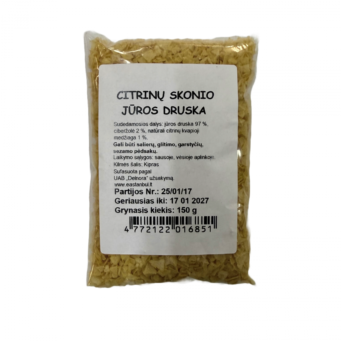 JŪROS DRUSKA Citrininė JŪROS DRUSKA Citrininė | 150 g, Su Ciberžole, Gaivus Aromatas