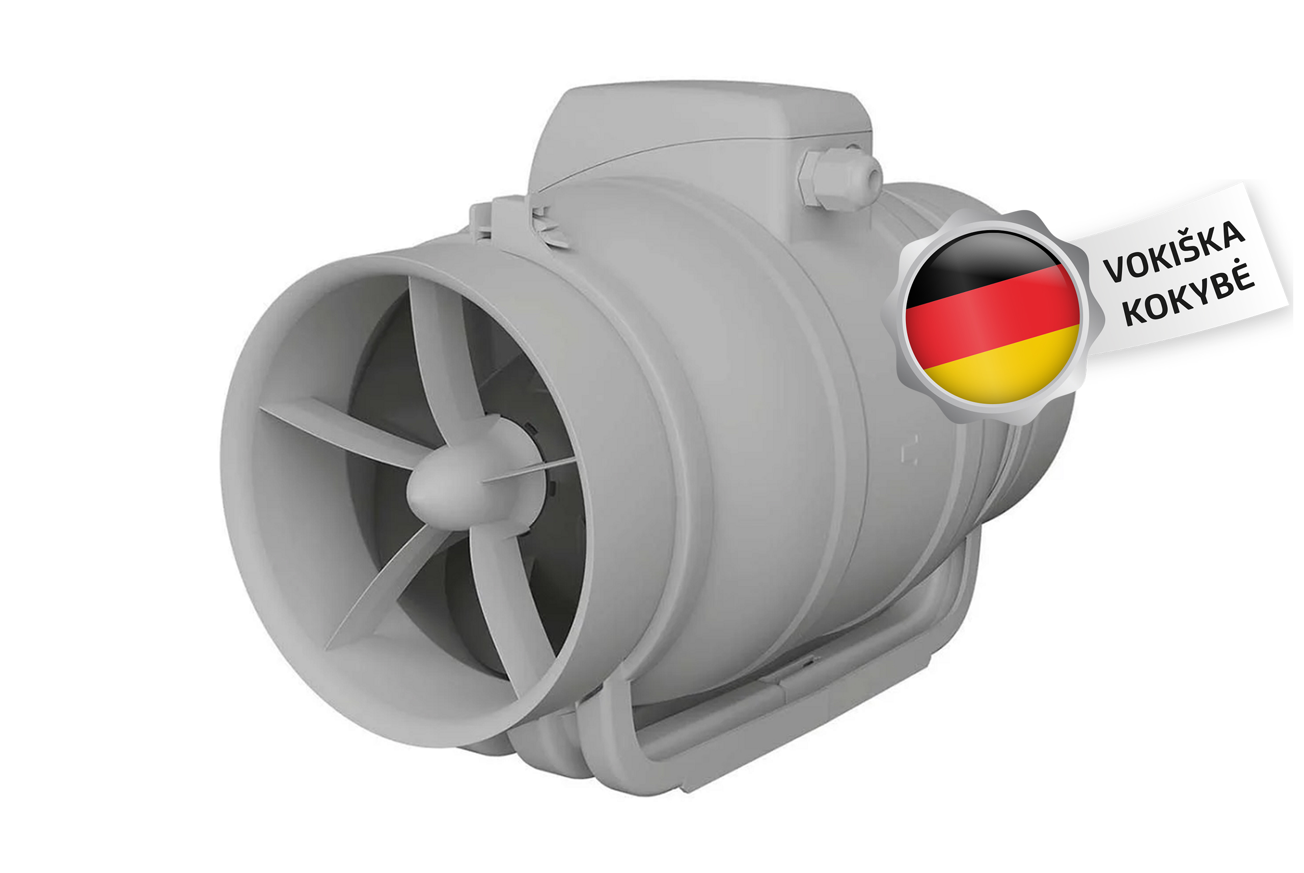 Kanalinis-Misraus-Oro-Srauto-Ventiliatorius-Vlano-STREAM-150160-mm-2 VLano Kanālu Jaukta Tipa Gaisa Plūsmas Ventilators STREAM | Ø 150/160 mm, 2 Ātrumi, 570 m³/h - Image 1