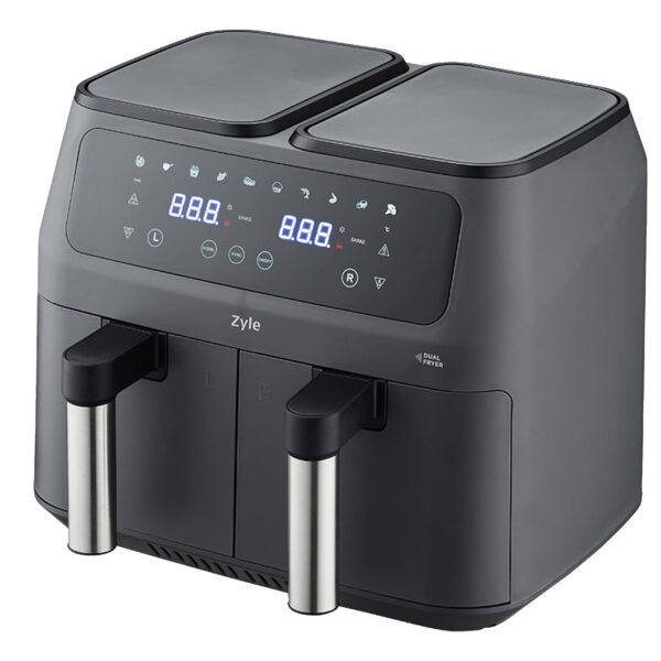 Zyle Dubultā karstā gaisa friteris ZY030AF | 8 L (2 x 4 L), 2800 W, 10 Programmas, Sinhronizācija