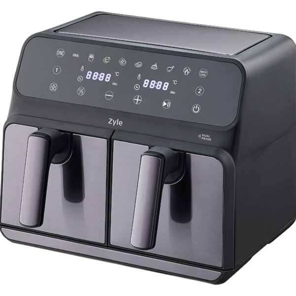 ZYLE Karstā gaisa friteris ZY801DAF | 1700 W, 8 L (2x4L), Ar sinhronizācijas funkciju