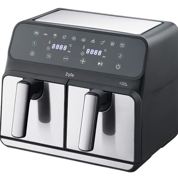 ZYLE Karstā gaisa friteris ZY802DAF | 1700 W, 8 L (2x4L), ar sinhronizācijas funkciju
