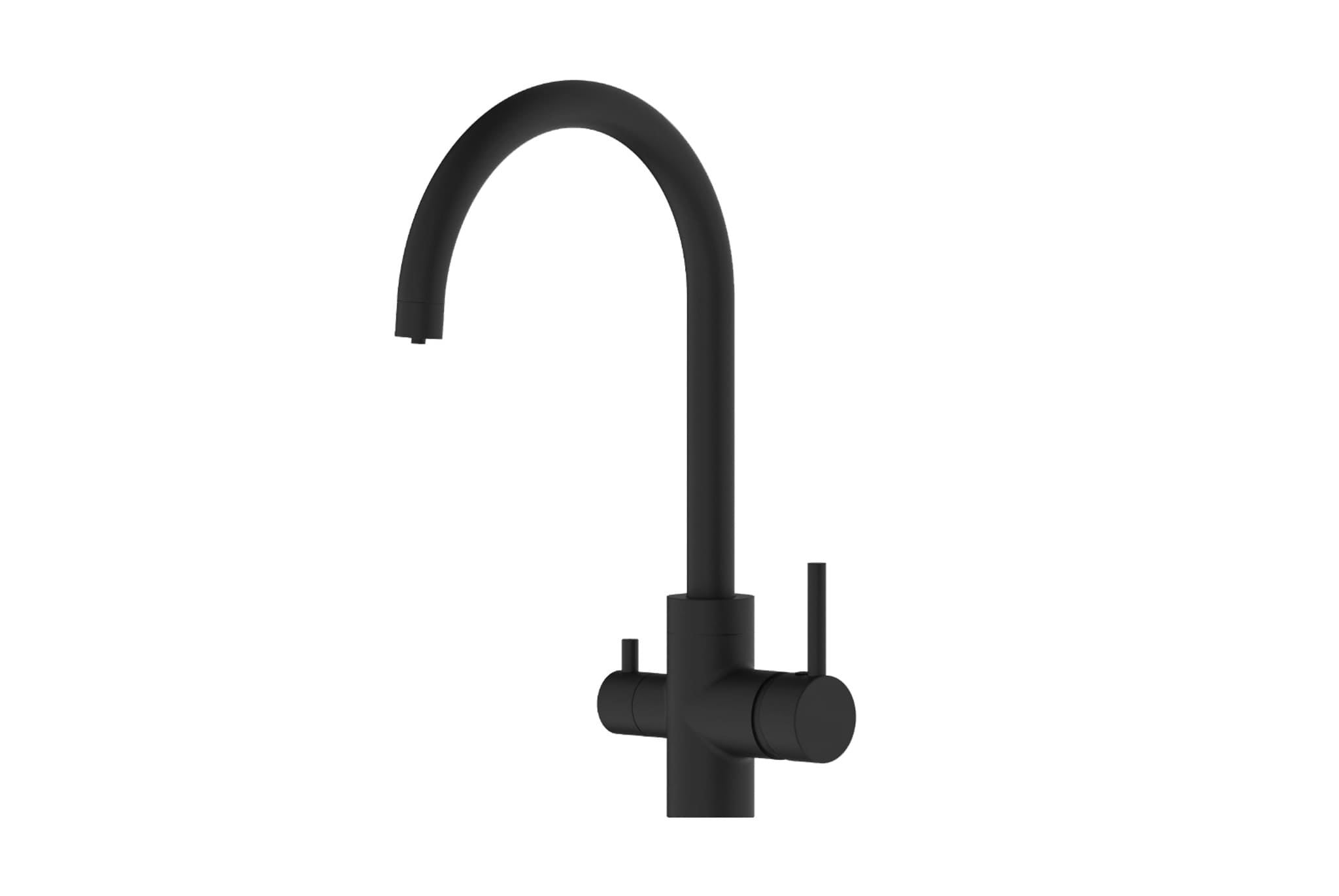 Maisytuvas-Hafen-black-1 GÜNTER&HAUER Virtuves Jaucējkrāns HAFEN Black | Divas Sviras, Filtrēta Ūdens Savienojums, 360° Pagrieziens - Image 1