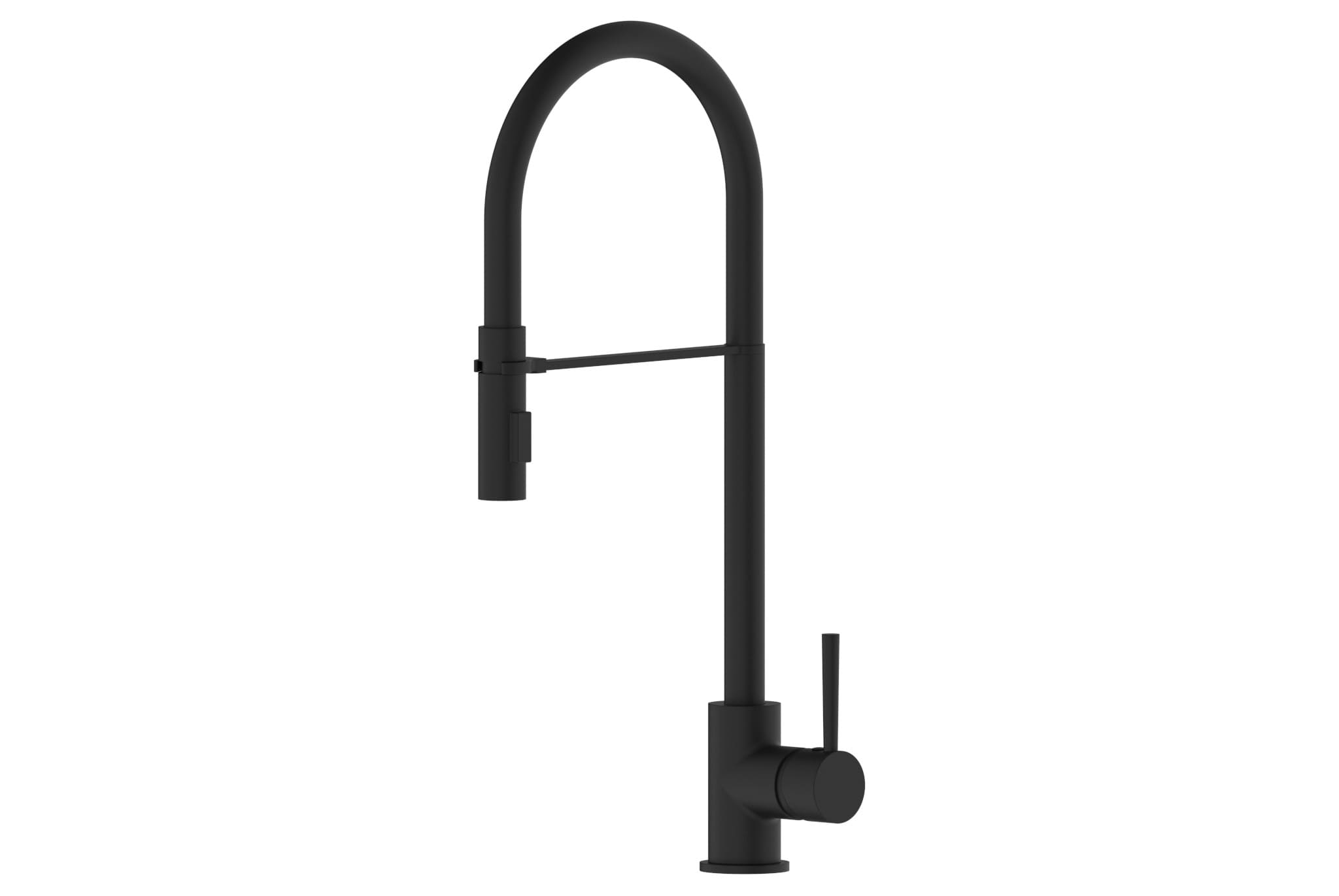 Maisytuvas-Robust-Black GÜNTER&HAUER Virtuves Jaucējkrāns ROBUST Black | Elastīga Izteka, Dušas Funkcija, 360° Rotācija - Image 1